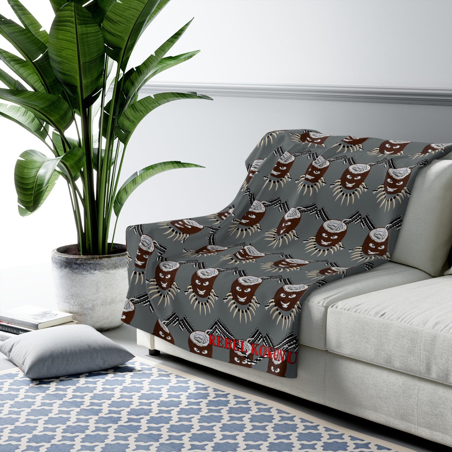 Rebel Kokonut Sherpa Fleece Blanket