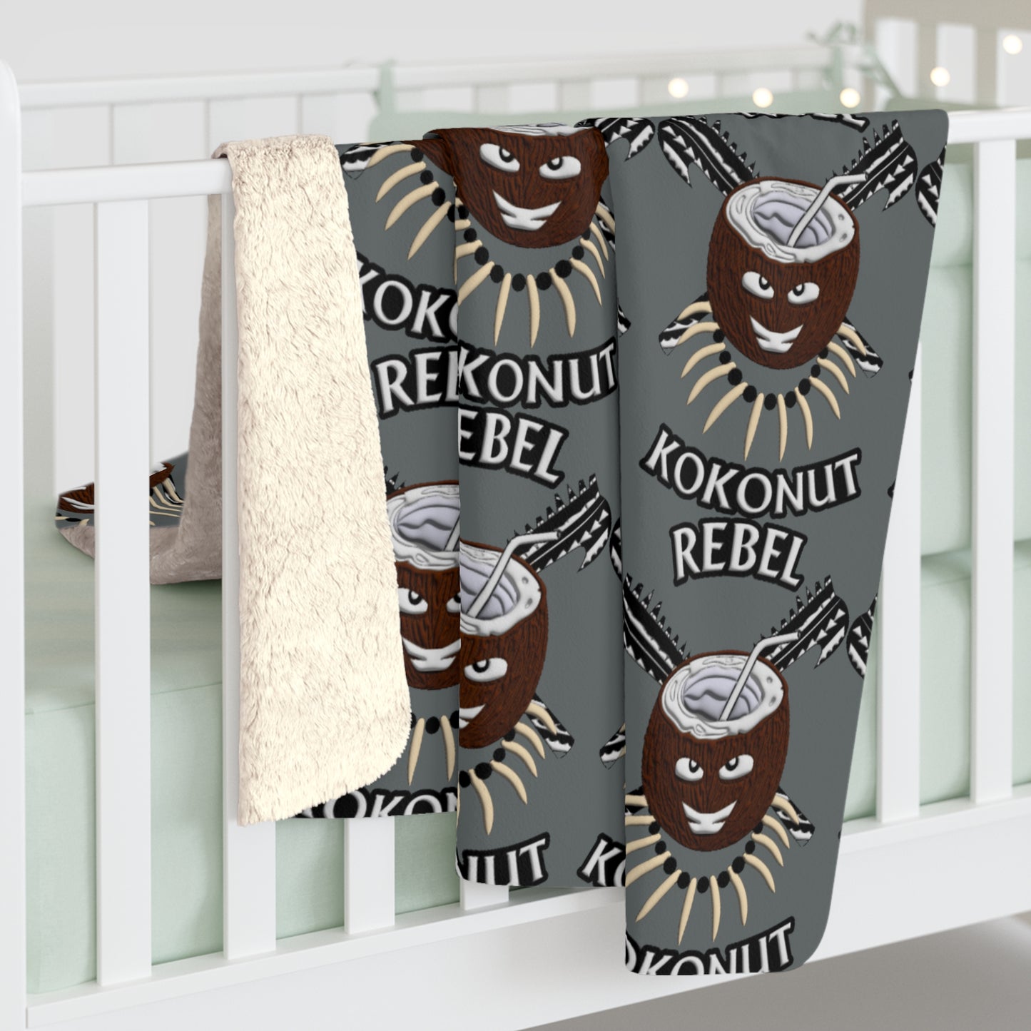 Rebel Kokonut Sherpa Fleece Blanket