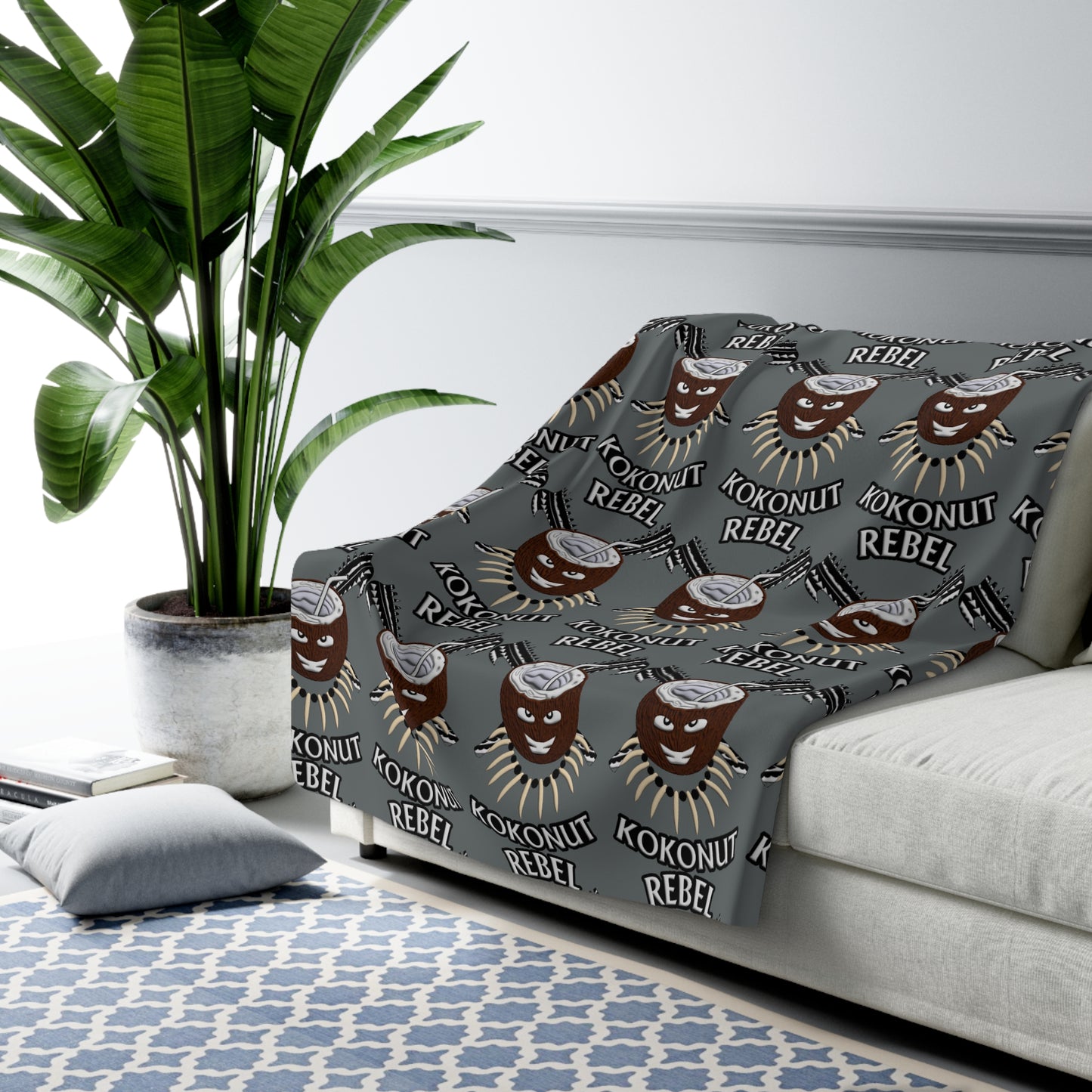 Rebel Kokonut Sherpa Fleece Blanket