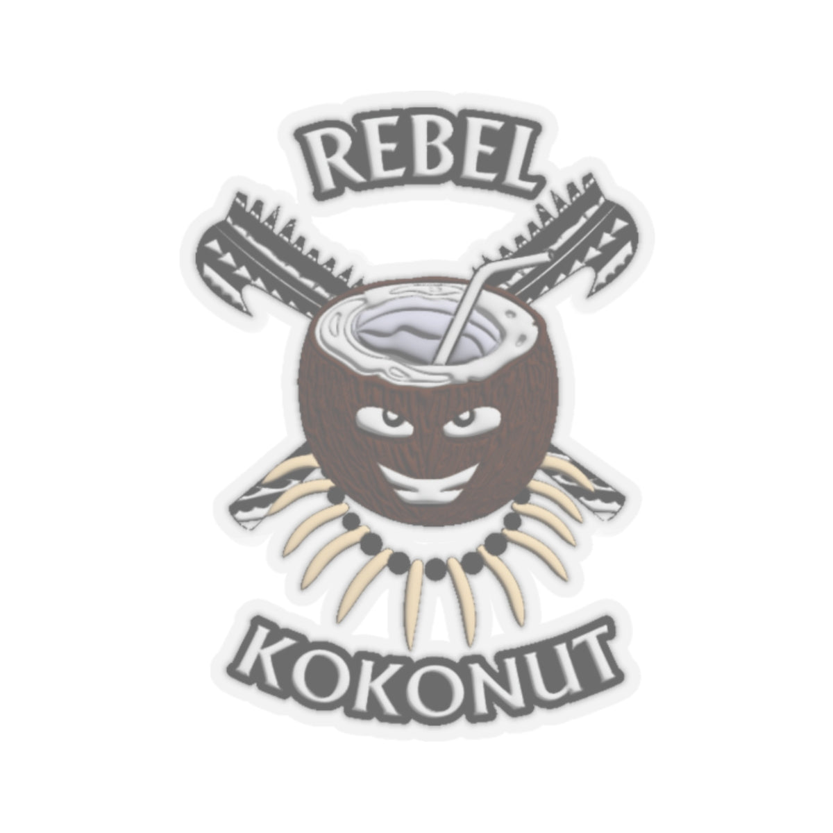 Rebel Kokonut Kiss-Cut Stickers