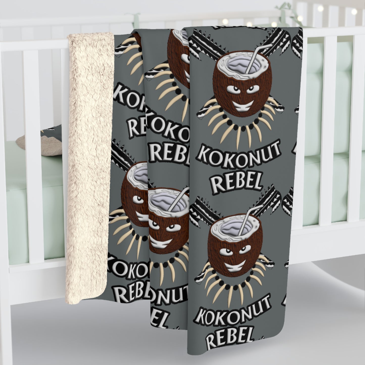 Rebel Kokonut Sherpa Fleece Blanket