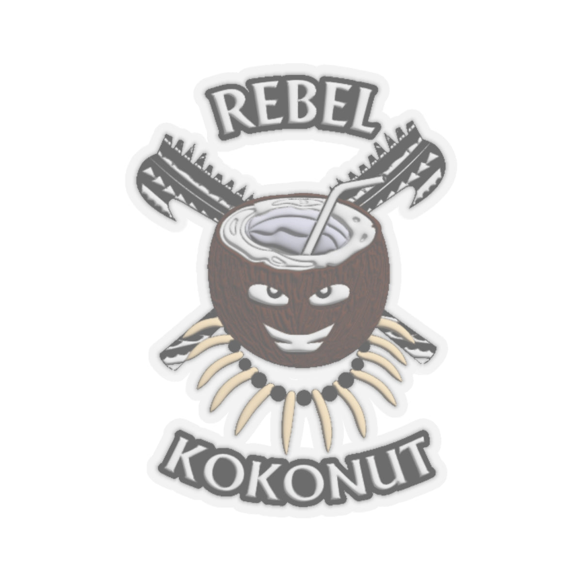 Rebel Kokonut Kiss-Cut Stickers