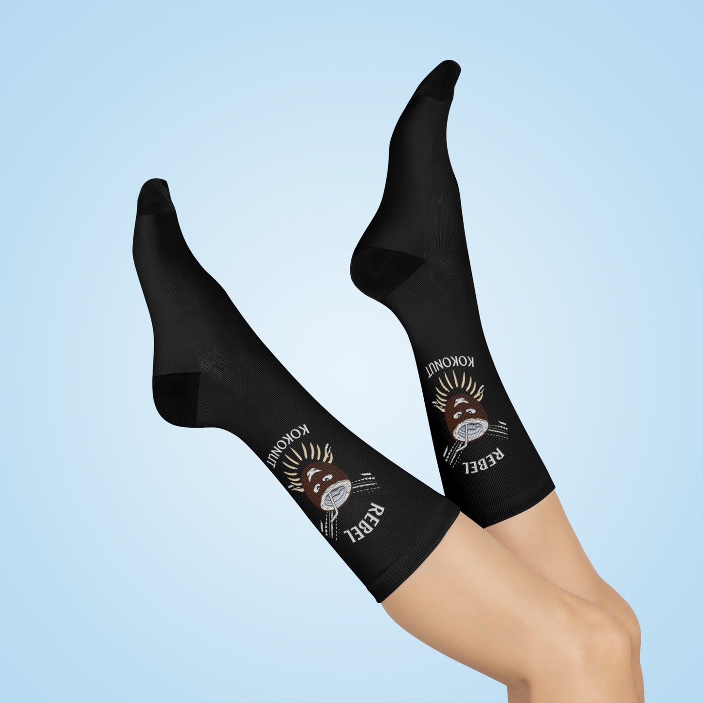 Rebel Kokonut Cushioned Crew Socks