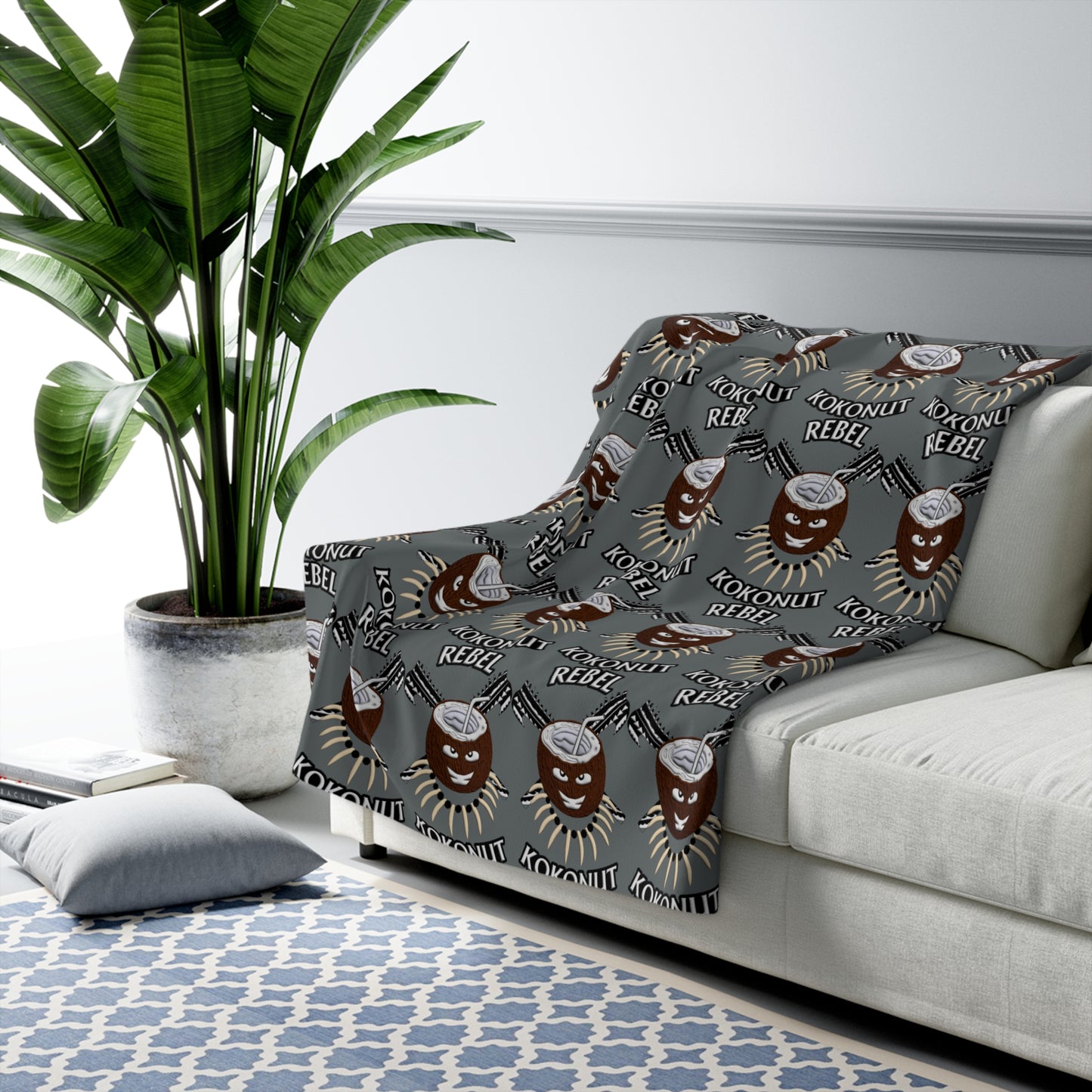 Rebel Kokonut Sherpa Fleece Blanket