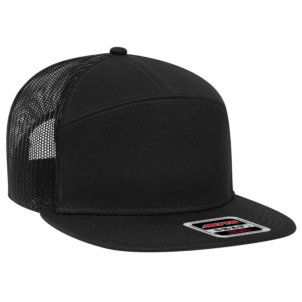 Overtime Hours w/Flag Leather Patch Hat